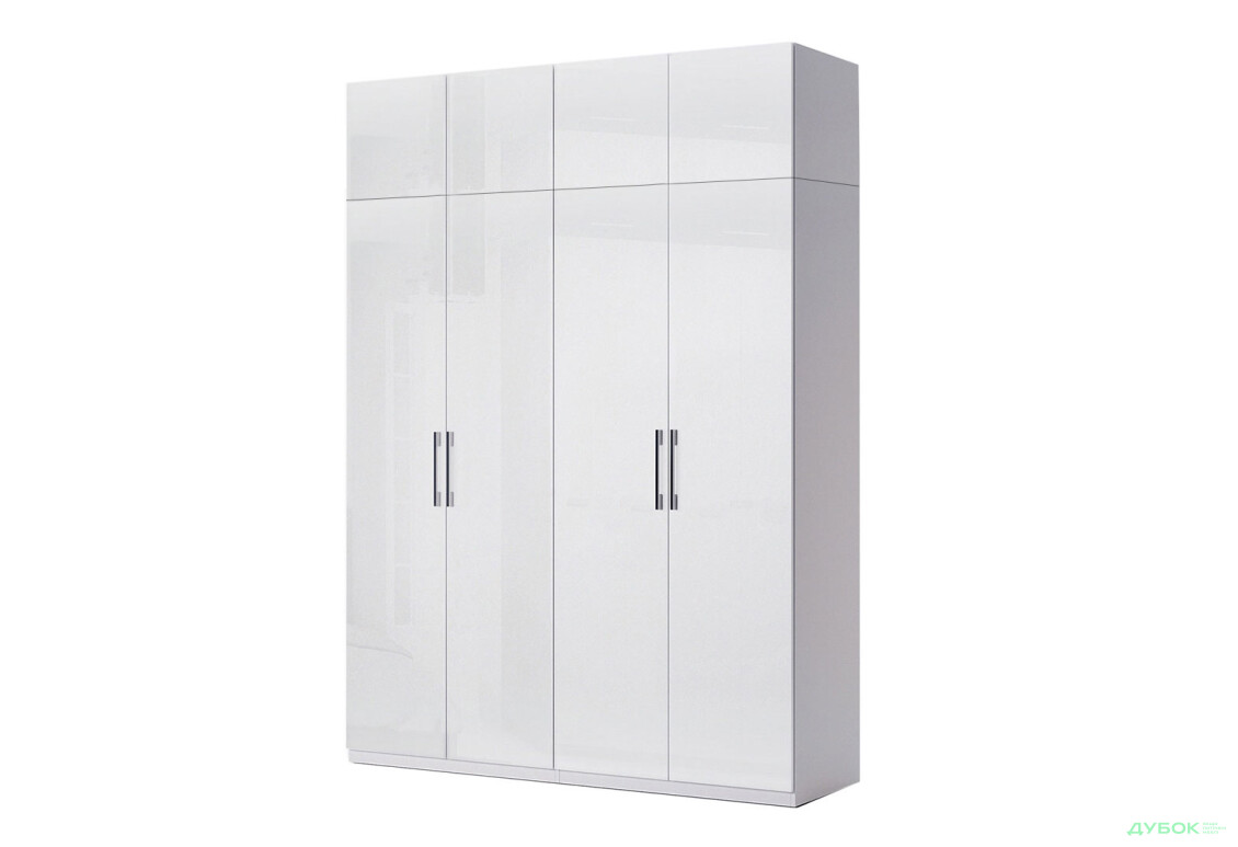 Шафа MiroMark Фемілі 4-дверна з антресолею 179 см Біла, серія Н - Зображення 1 Зображення 1 - Шафа MiroMark Фемілі 4-дверна з антресолею 179 см Біла, серія Н