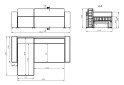 Изображение 16 - Мягкий уголок Kredens furniture Фрейм 252х169 см, ткань серая
