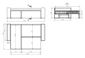 Изображение 17 - Мягкий уголок Kredens furniture Фрейм 252х169 см, ткань серая