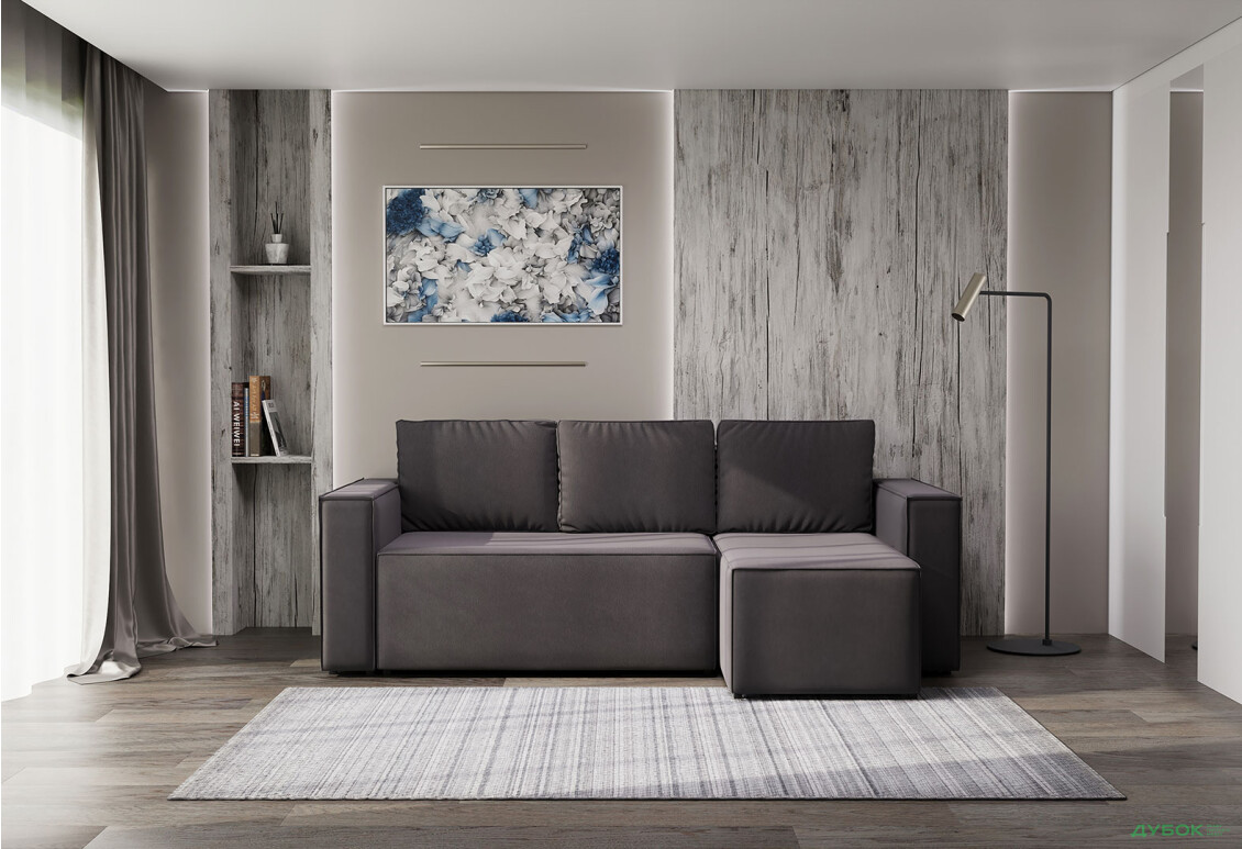 Изображение 2 - Мягкий уголок Kredens furniture Фрейм 252х169 см, ткань серая