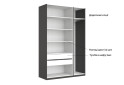 Зображення 13 - Шафа MiroMark Doni / Доні 3-дверна 134 см, графіт серія Н