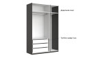 Зображення 17 - Шафа MiroMark Doni / Доні 3-дверна 134 см, графіт серія Н