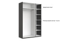 Зображення 19 - Шафа MiroMark Doni / Доні 3-дверна 134 см, графіт серія Н