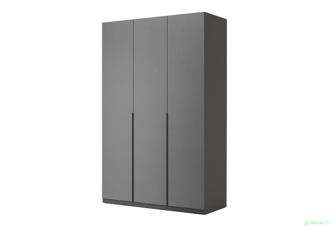Шафа MiroMark Doni / Доні 3-дверна 134 см, графіт серія Н - Зображення 1 Зображення 1 - Шафа MiroMark Doni / Доні 3-дверна 134 см, графіт серія Н
