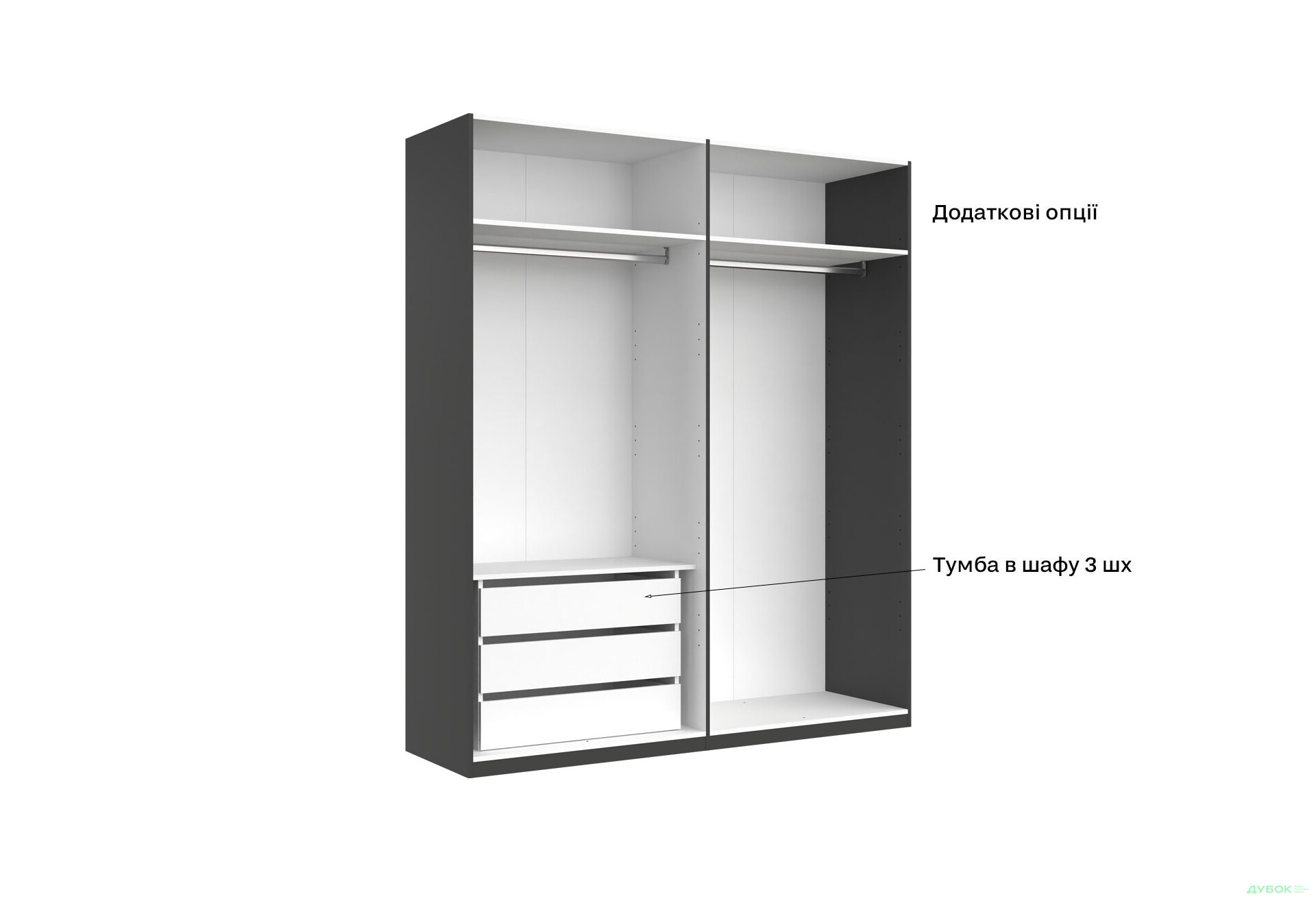 Шкаф МироМарк Doni / Дони 4-хдверный 179 см, графит серия Н - Изображение 12 Изображение 12 - Шкаф МироМарк Doni / Дони 4-хдверный 179 см, графит серия Н