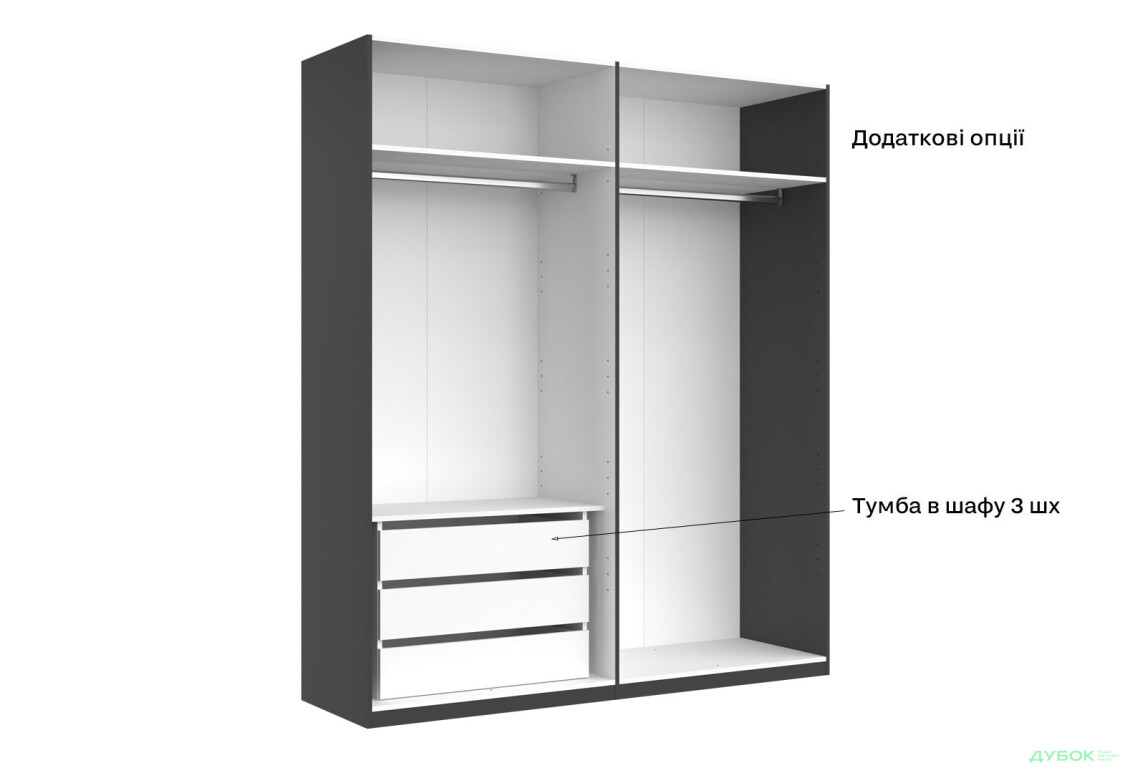 Шкаф МироМарк Doni / Дони 4-хдверный 179 см, графит серия Н - Изображение 12 Изображение 12 - Шкаф МироМарк Doni / Дони 4-хдверный 179 см, графит серия Н