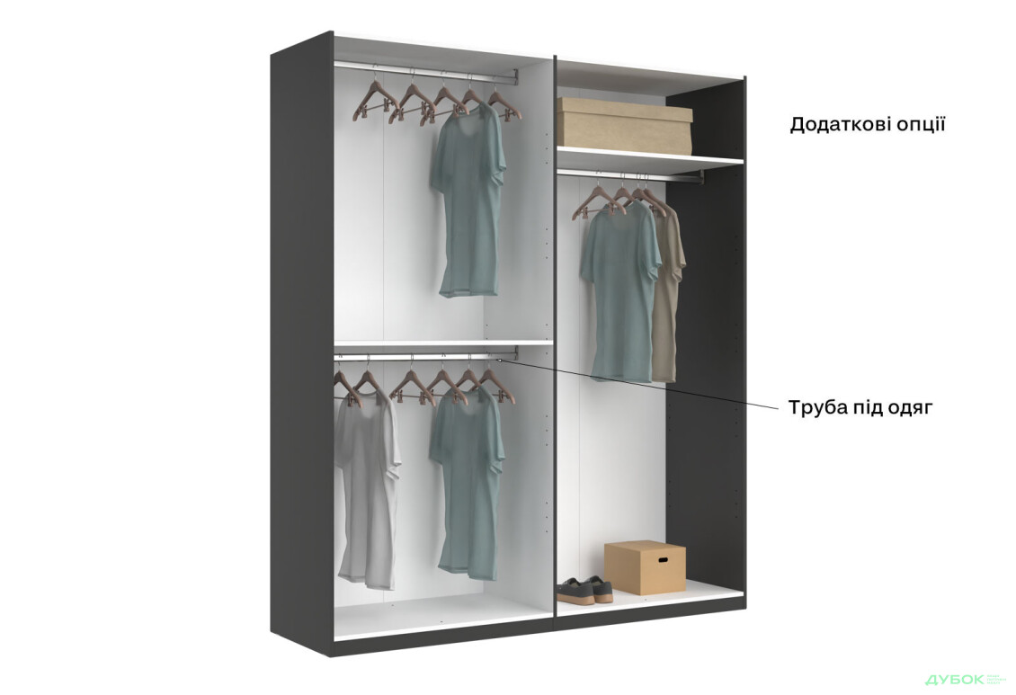 Шкаф МироМарк Doni / Дони 4-хдверный 179 см, графит серия Н - Изображение 15 Изображение 15 - Шкаф МироМарк Doni / Дони 4-хдверный 179 см, графит серия Н