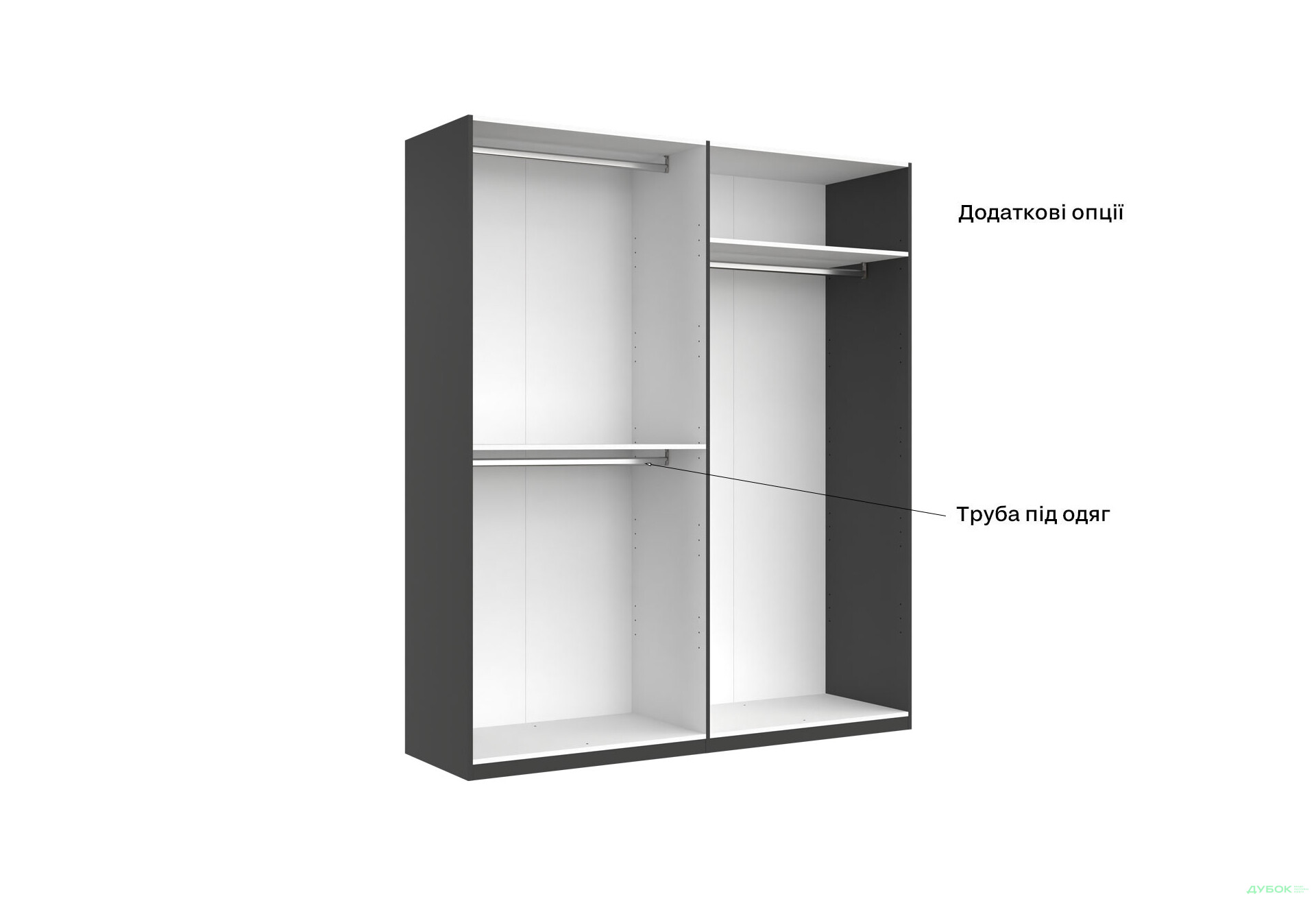 Шкаф МироМарк Doni / Дони 4-хдверный 179 см, графит серия Н - Изображение 14 Изображение 14 - Шкаф МироМарк Doni / Дони 4-хдверный 179 см, графит серия Н