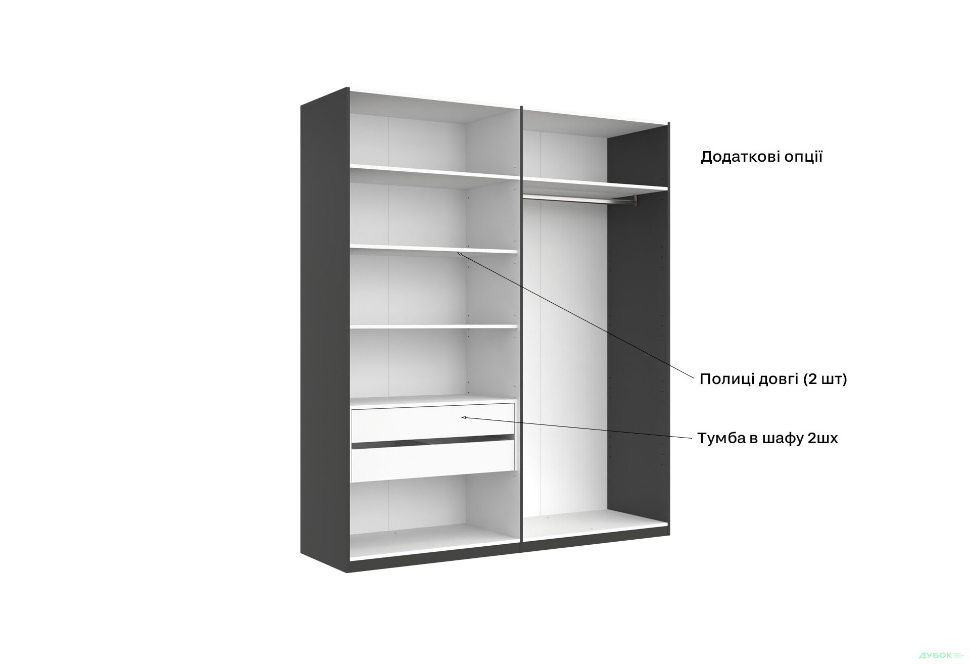Шкаф МироМарк Doni / Дони 4-хдверный 179 см, графит серия Н - Изображение 17 Изображение 17 - Шкаф МироМарк Doni / Дони 4-хдверный 179 см, графит серия Н
