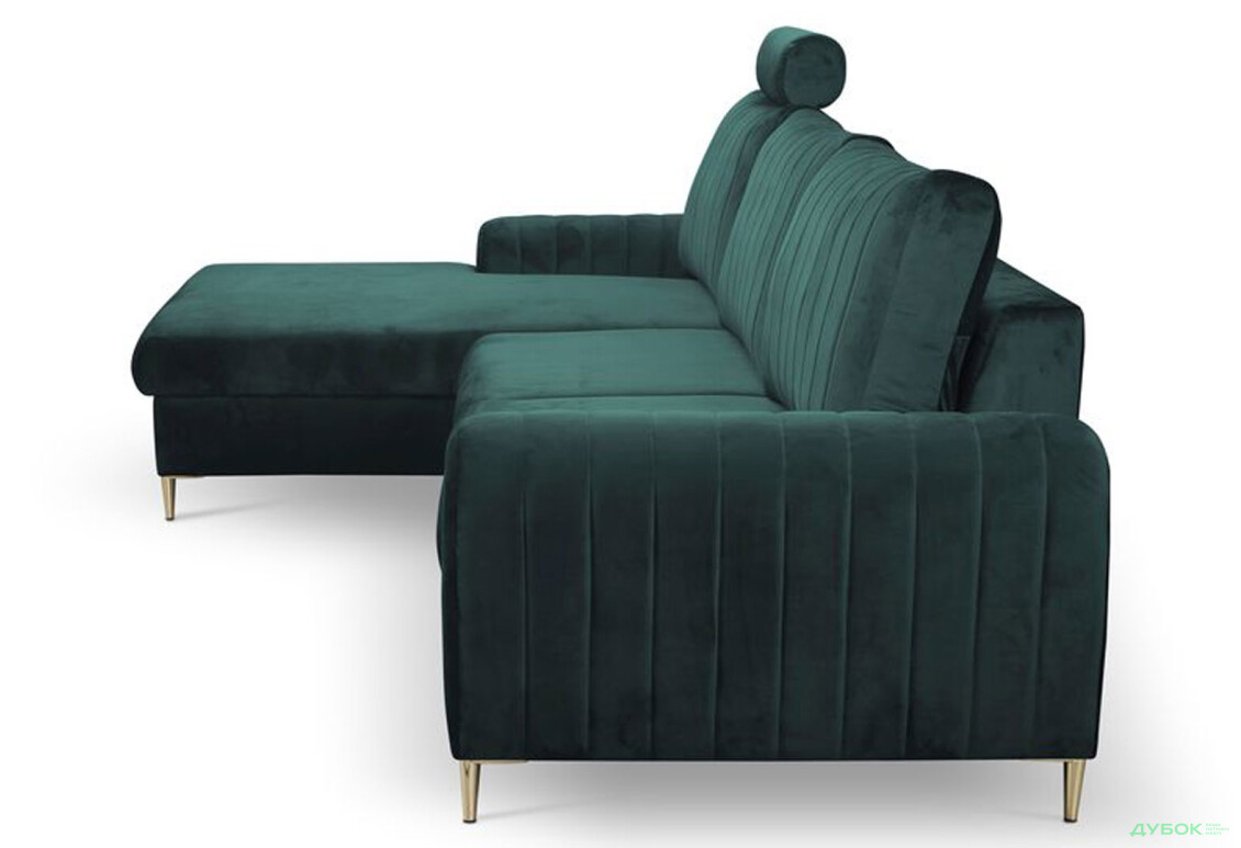 Мягкий уголок Perfect Home Монако / Monaco 252х168 см угол 7 Зеленый (Velluto 27) - Изображение 3 Изображение 3 - Мягкий уголок Perfect Home Монако / Monaco 252х168 см угол 7 Зеленый (Velluto 27)