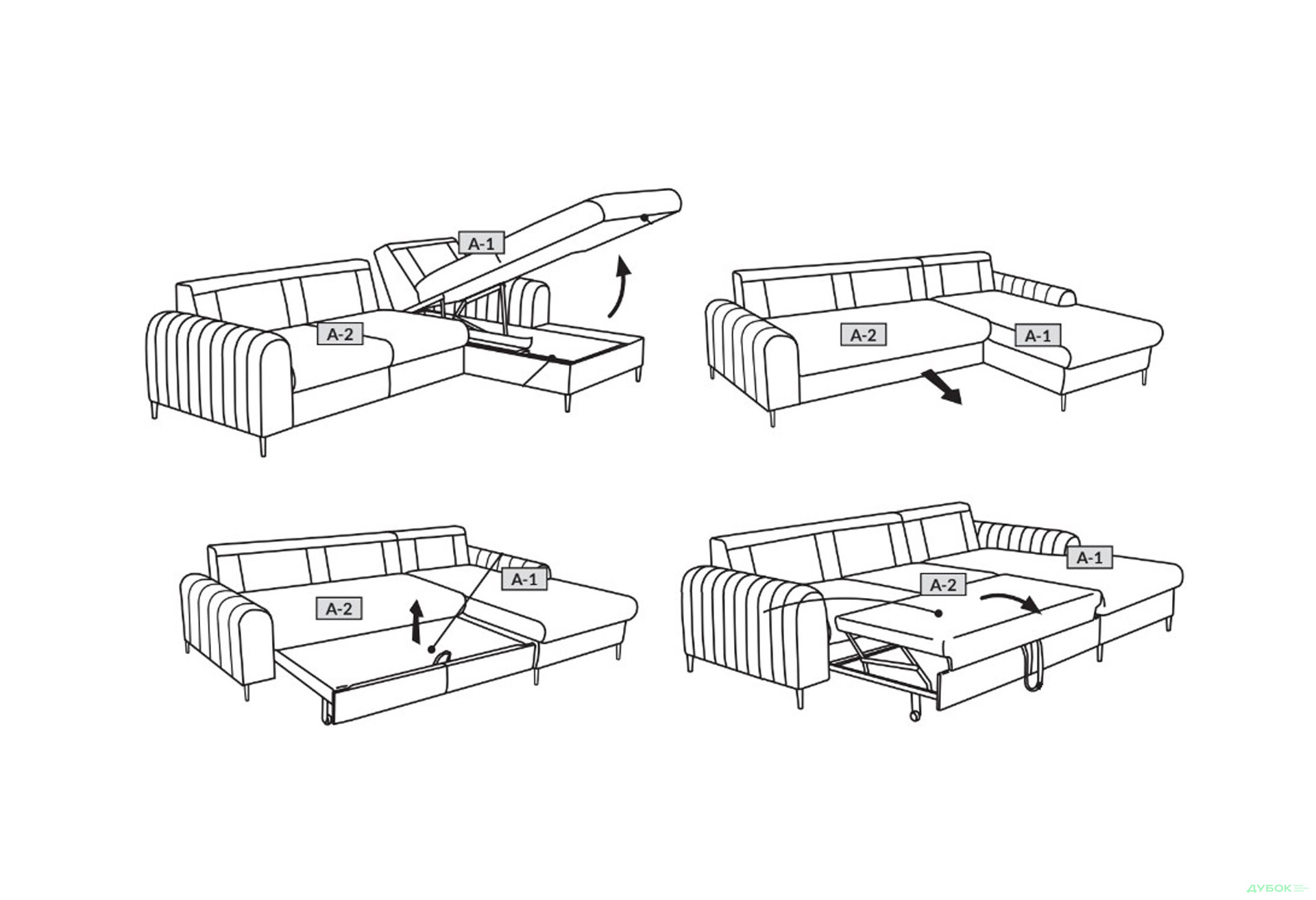 Мягкий уголок Perfect Home Монако / Monaco 252х168 см угол 7 Зеленый (Velluto 27) - Изображение 7 Изображение 7 - Мягкий уголок Perfect Home Монако / Monaco 252х168 см угол 7 Зеленый (Velluto 27)