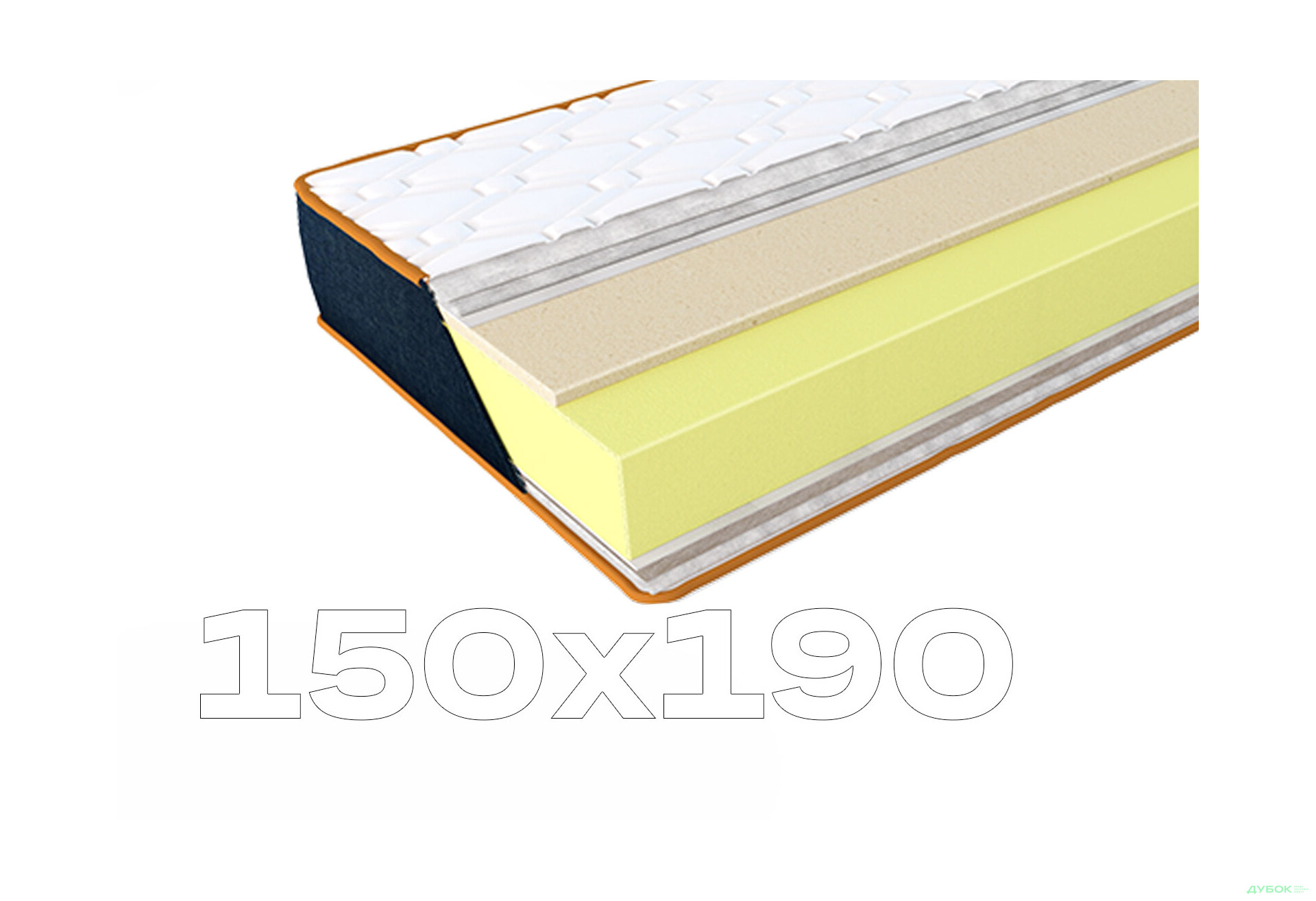 Зображення 1 - Матрац Denim Capri / Капрі 150х190 ЕММ