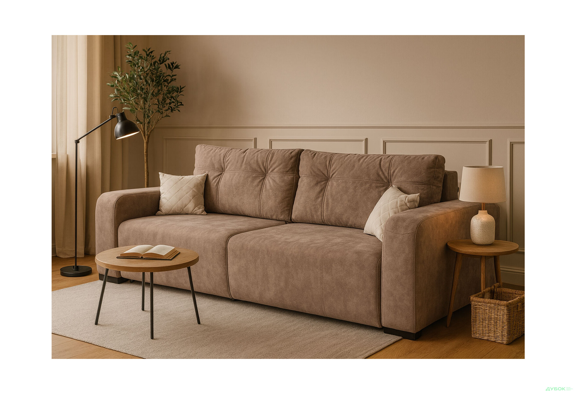 Изображение 2 - Диван Элегант Бенефит 87 Валенсия 252x112 см, коричневый