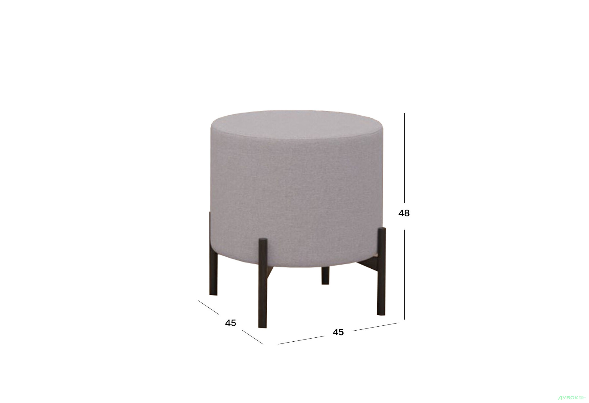 Пуф UMa Флафф 45x45 см, бежевий (Чикаго 22) - Зображення 4 Зображення 4 - Пуф UMa Флафф 45x45 см, бежевий (Чикаго 22)