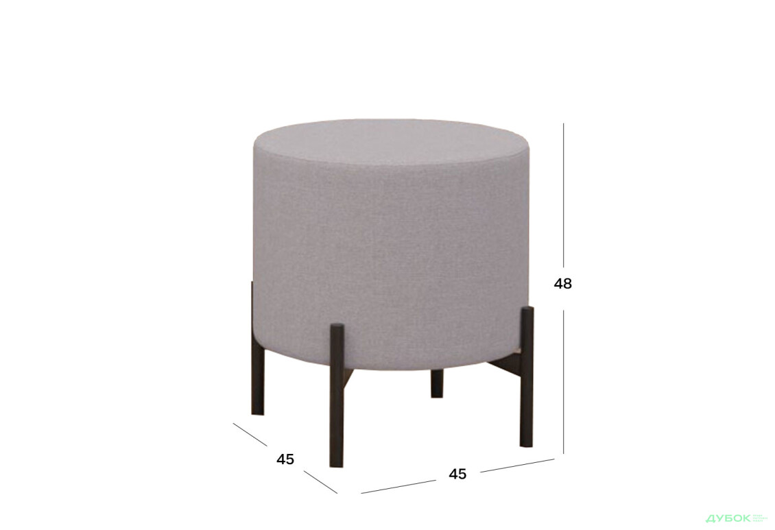 Пуф UMa Флафф 45x45 см, бежевий (Чикаго 22) - Зображення 4 Зображення 4 - Пуф UMa Флафф 45x45 см, бежевий (Чикаго 22)