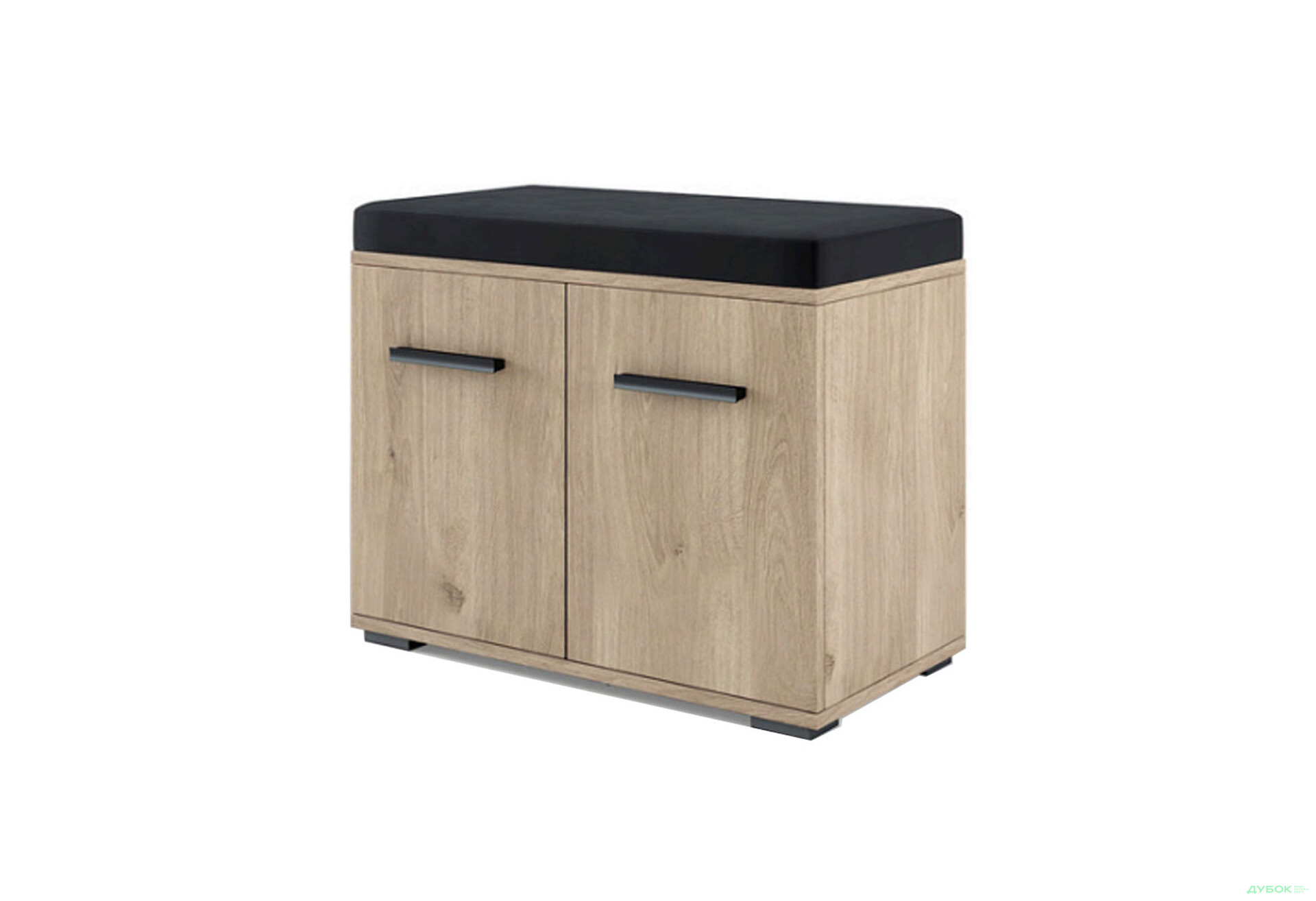Зображення 1 - Тумба Світ Меблів Амбре з дверцятами 60 см, дуб білий / чорний