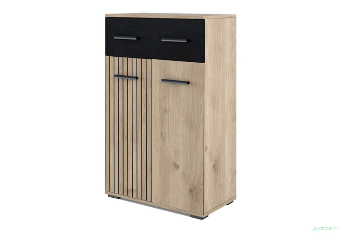 Комод Світ Меблів Амбре з дверцятами і шухлядою 60 см, дуб білий / чорний - Зображення 1 Зображення 1 - Комод Світ Меблів Амбре з дверцятами і шухлядою 60 см, дуб білий / чорний