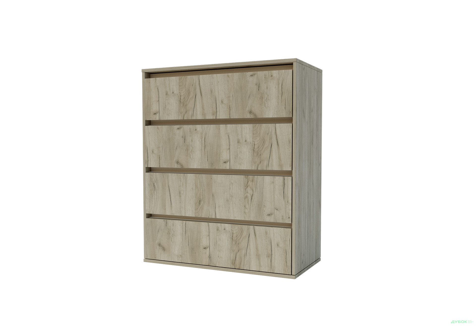 Зображення 1 - Комод Garant Ідея К з 4 шухлядами 80 см Дуб крафт сірий / сатин