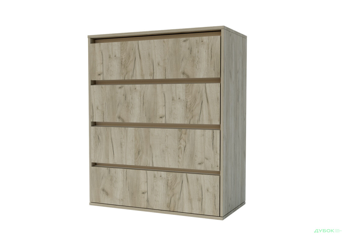 Комод Garant Ідея К з 4 шухлядами 80 см Дуб крафт сірий / сатин