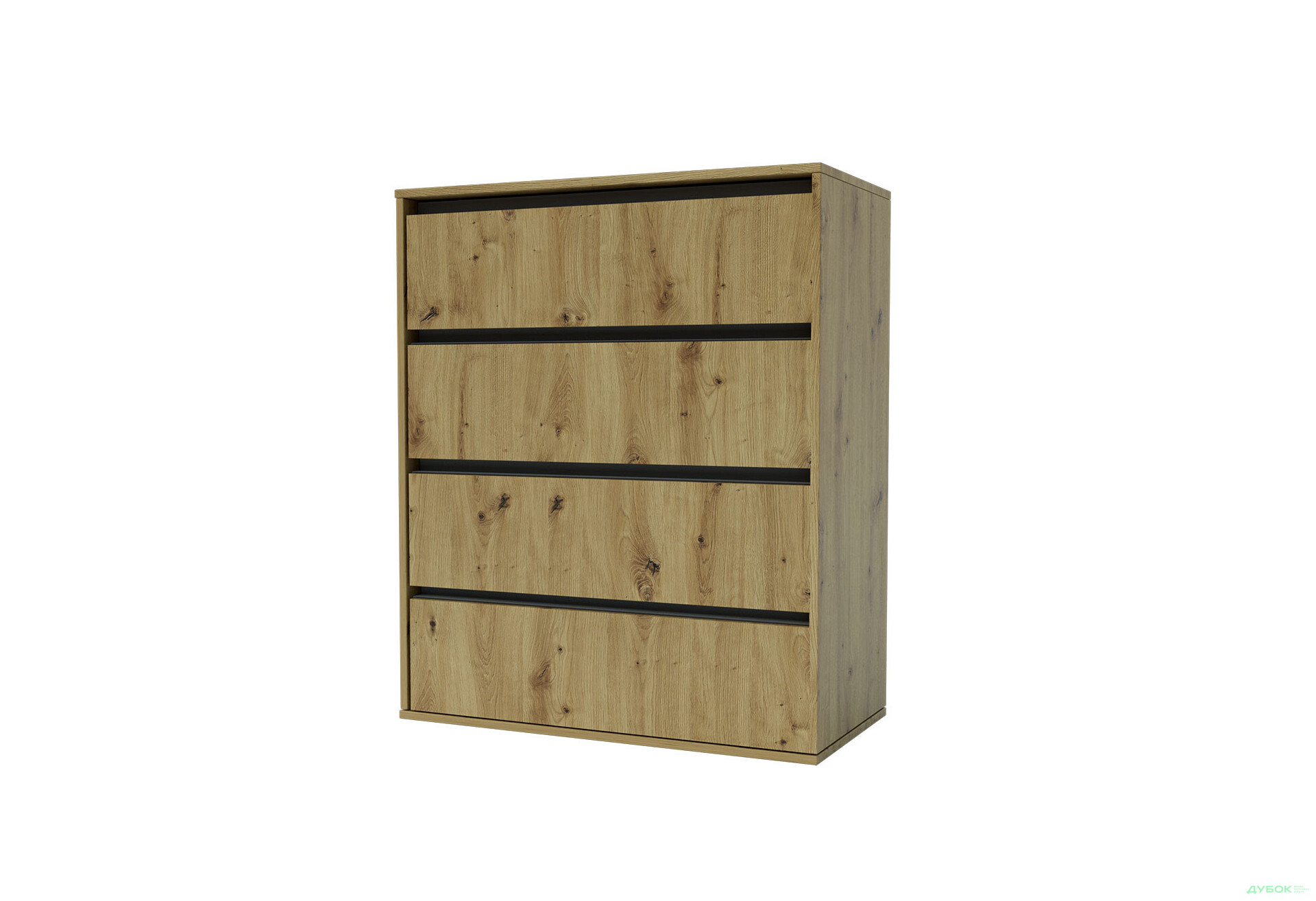 Изображение 1 - Комод Garant Идея К с 4 ящиками 80 см Дуб артизан / серый графит