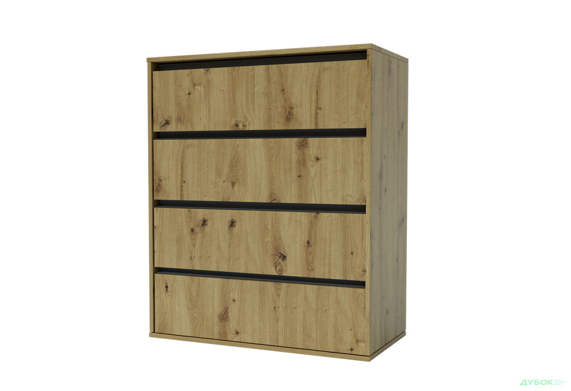 Комод Garant Идея К с 4 ящиками 80 см Дуб артизан / серый графит