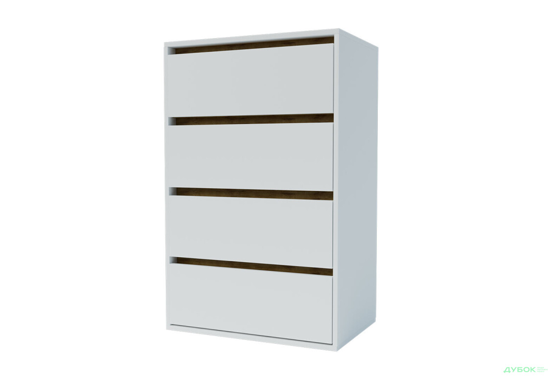 Комод Garant Ідея К з 4 шухлядами 60 см Німфея альба / Дуб артизан