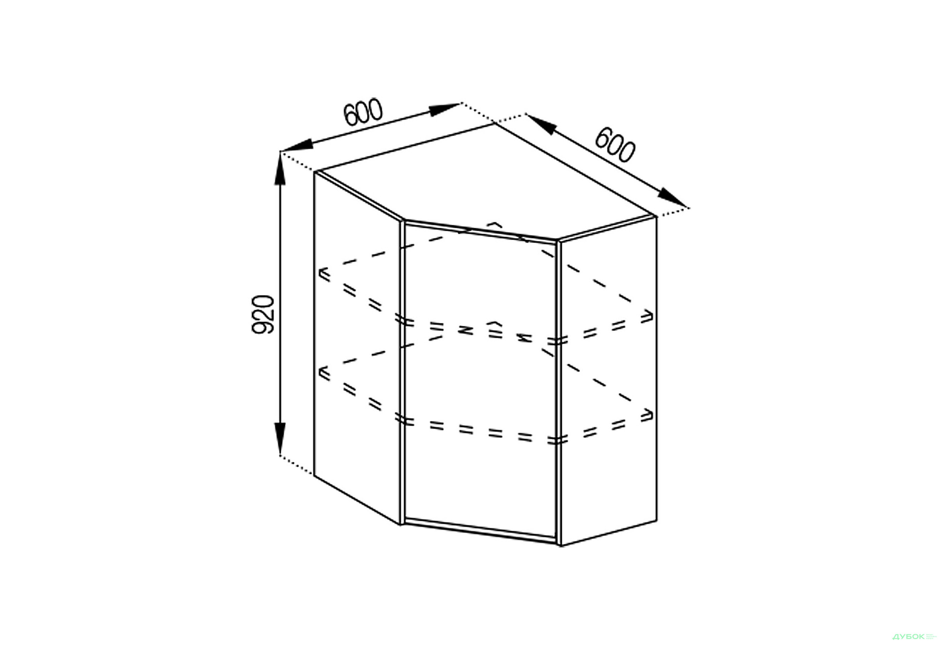 В 60x60 (h-920) Тіна Світ Меблів - Зображення 1 Зображення 1 - В 60x60 (h-920) Тіна Світ Меблів