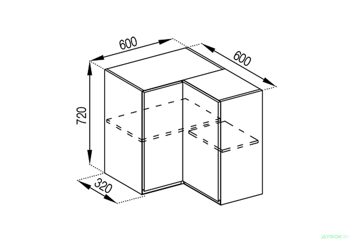 В 60x60 кут прямий Тіна Світ Меблів - Зображення 1 Зображення 1 - В 60x60 кут прямий Тіна Світ Меблів
