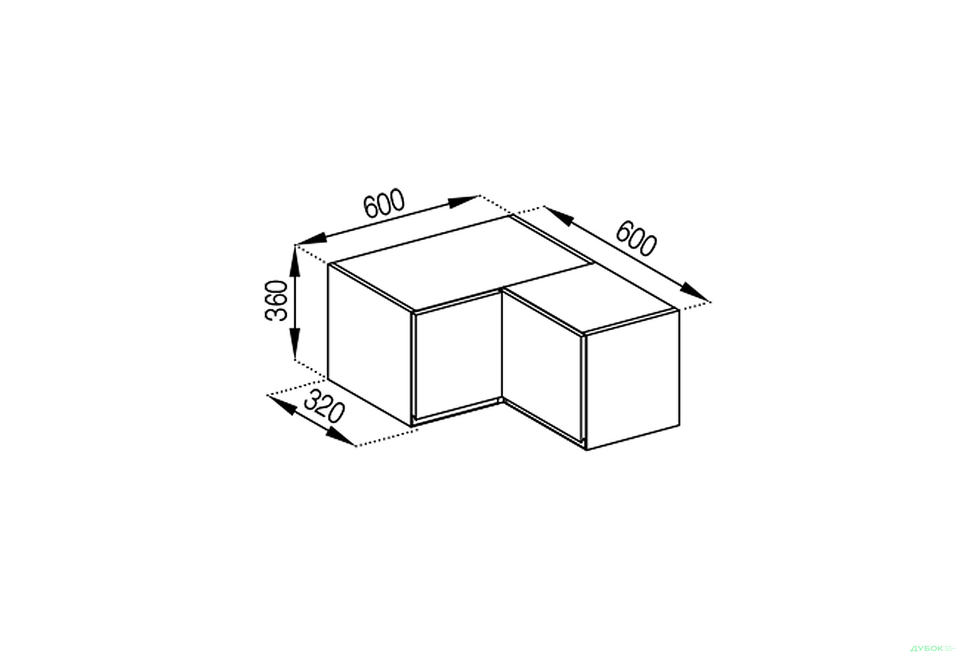 А 60x60 кут прямий (320) Тіна Світ Меблів - Зображення 1 Зображення 1 - А 60x60 кут прямий (320) Тіна Світ Меблів