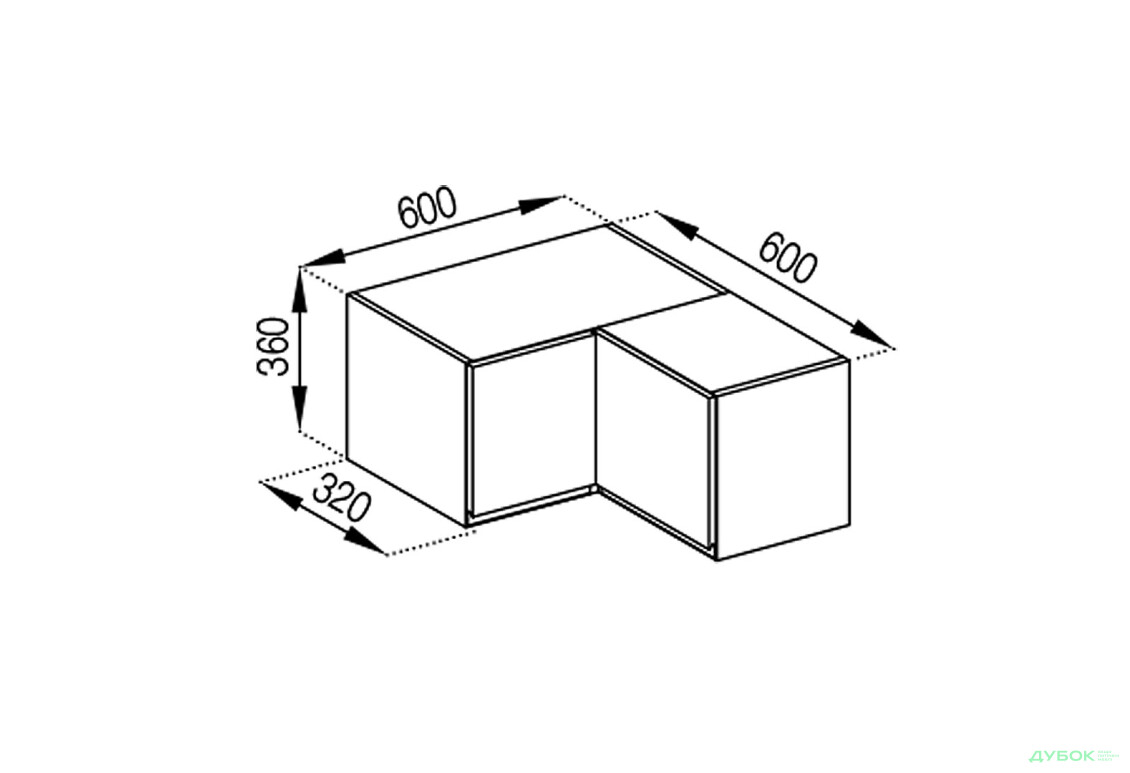 А 60x60 кут прямий (320) Тіна Світ Меблів - Зображення 1 Зображення 1 - А 60x60 кут прямий (320) Тіна Світ Меблів