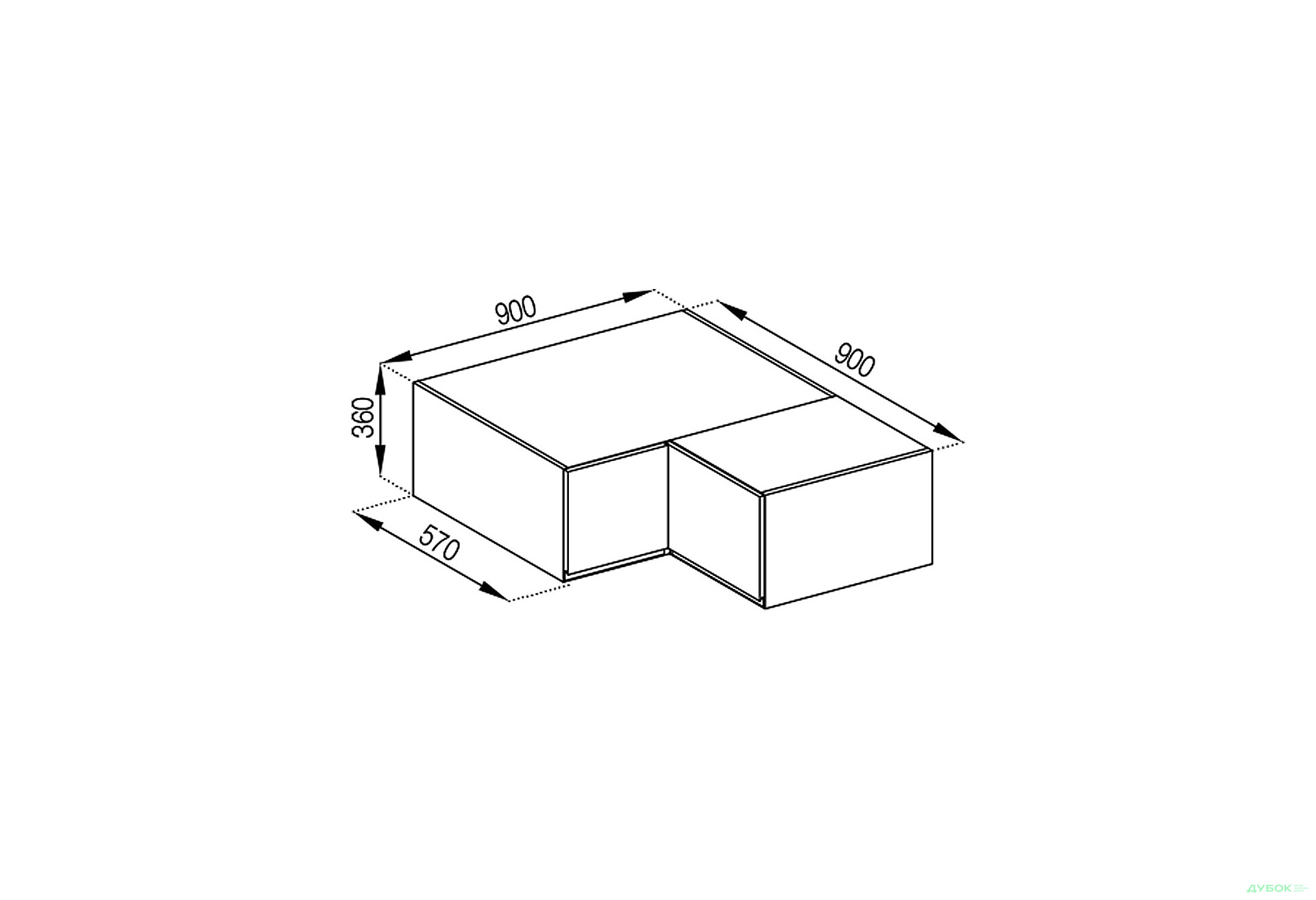 А 90x90 кут прямий (570) Тіна Світ Меблів - Зображення 1 Зображення 1 - А 90x90 кут прямий (570) Тіна Світ Меблів