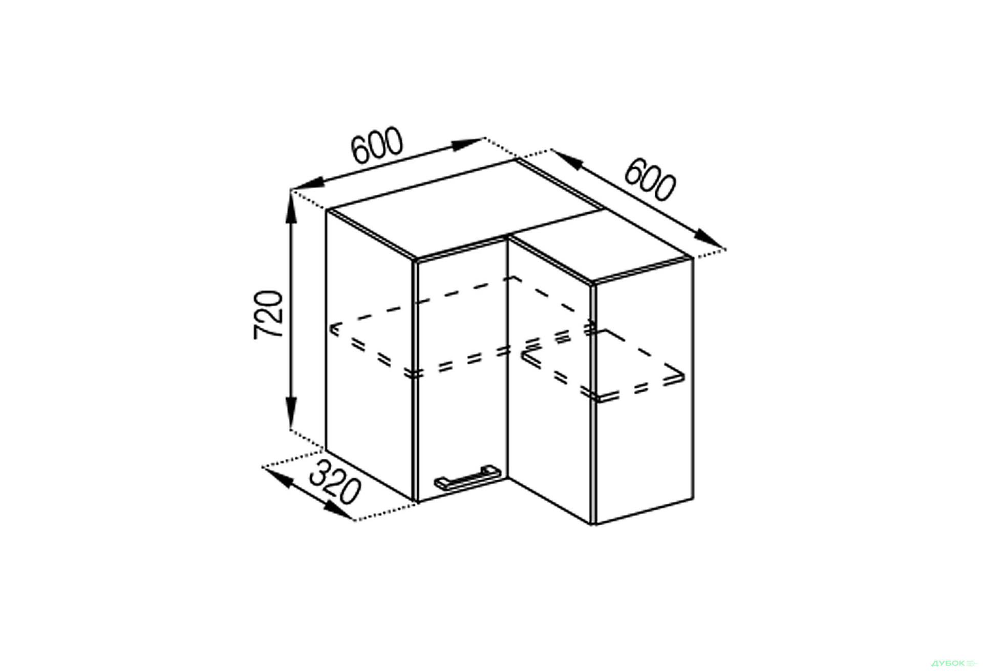 Зображення 1 - В 60x60 кут прямий Марта Світ Меблів
