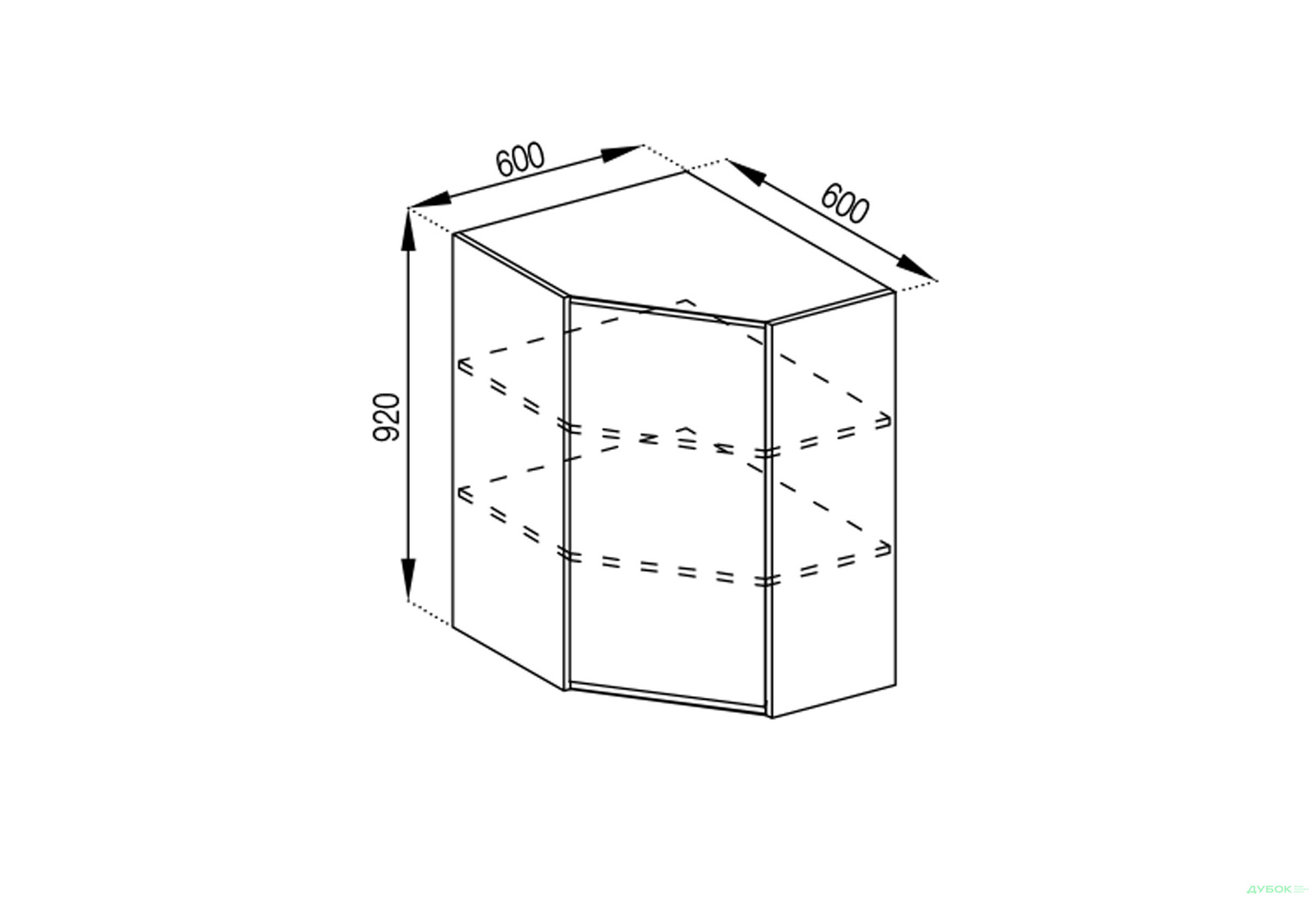 Зображення 1 - В 60x60 (h-920) Влада Світ Меблів