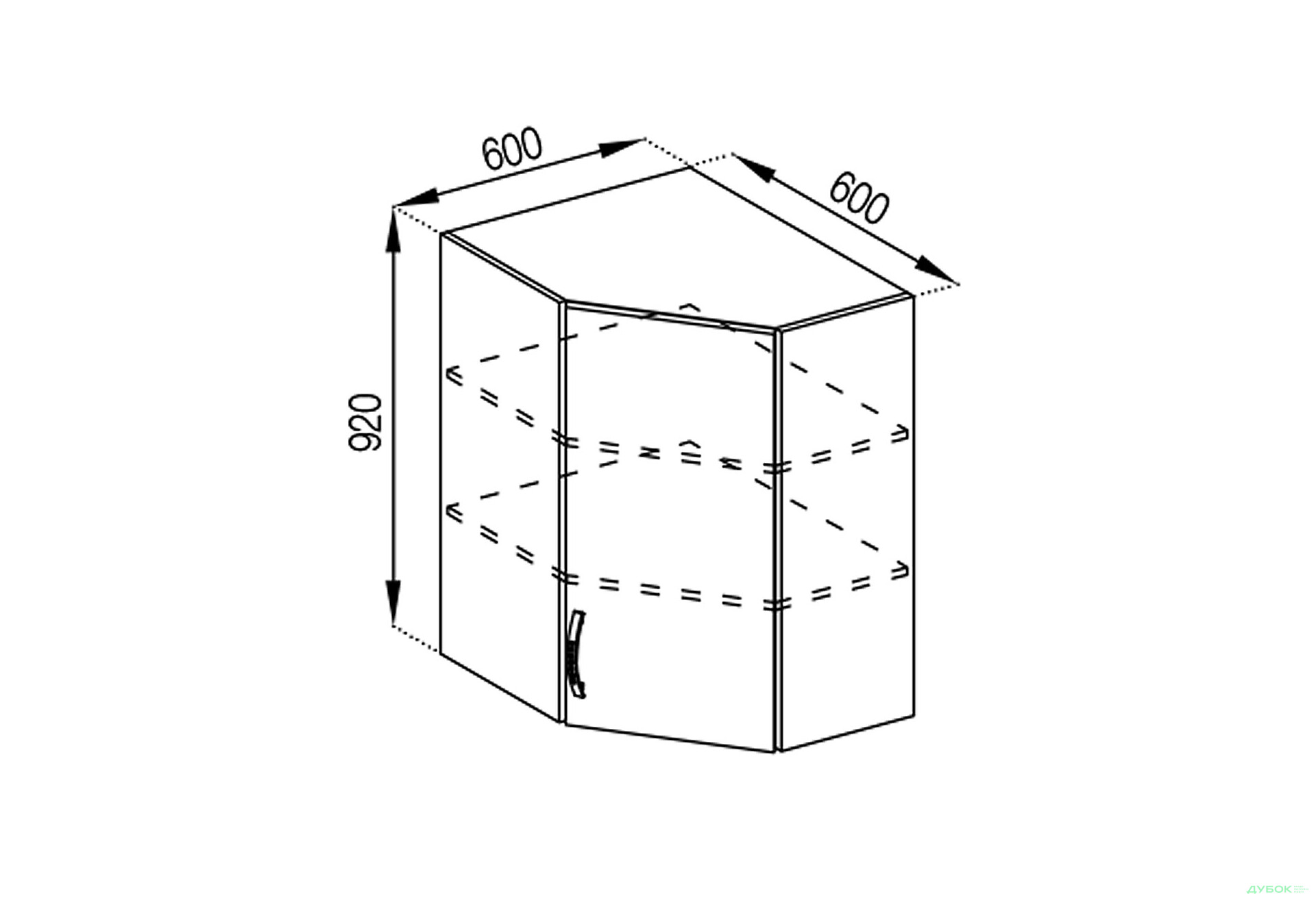 Изображение 1 - В 60x60 (h-920) Оля Svit Mebliv