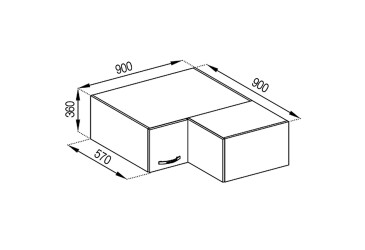 А 90x90 кут прямий (570) Оля Світ Меблів