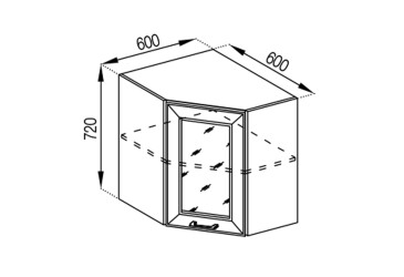 В 60x60Ск (фасад МДФ)