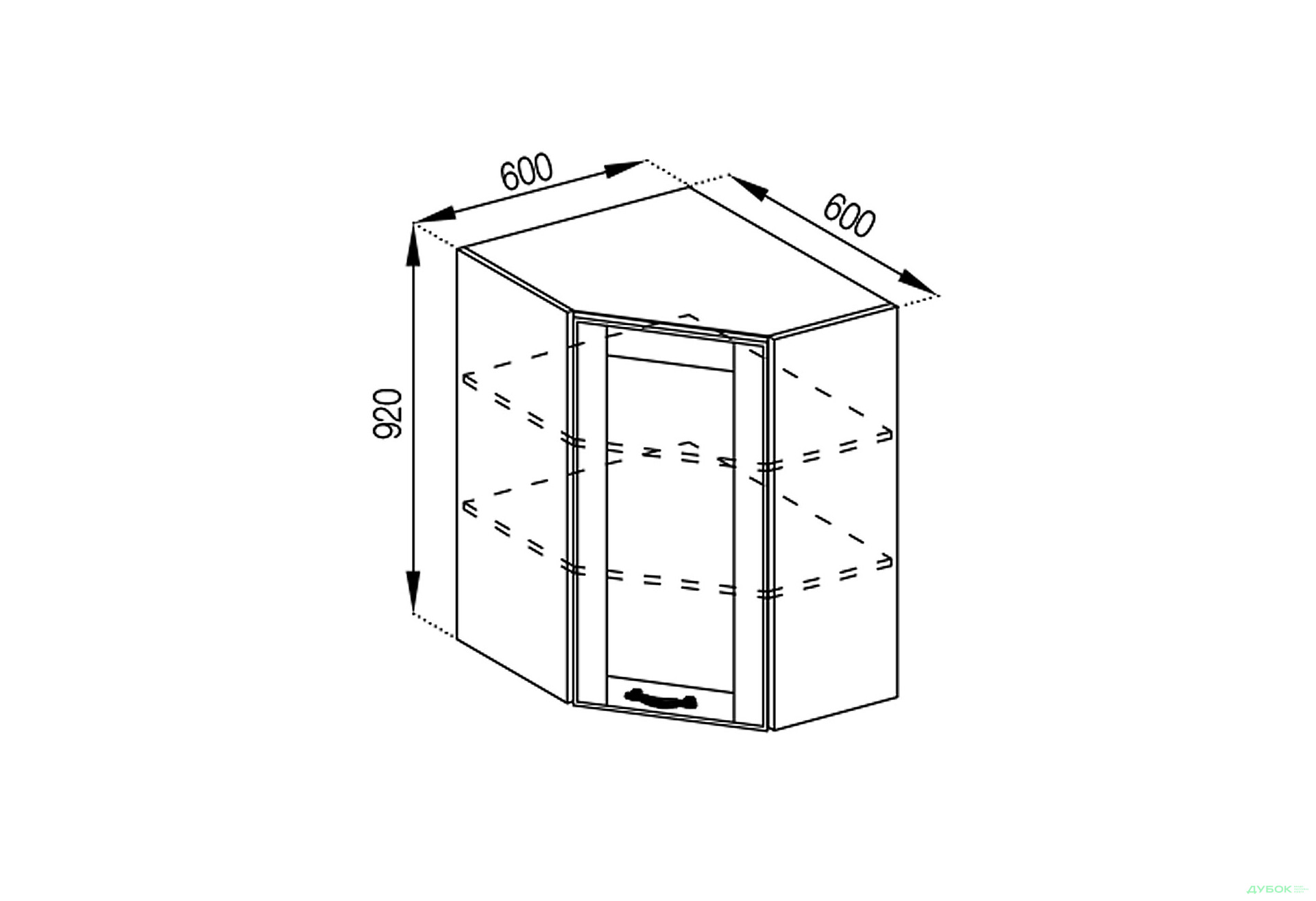 Зображення 1 - В 60x60 (h-920) Домініка Світ Меблів