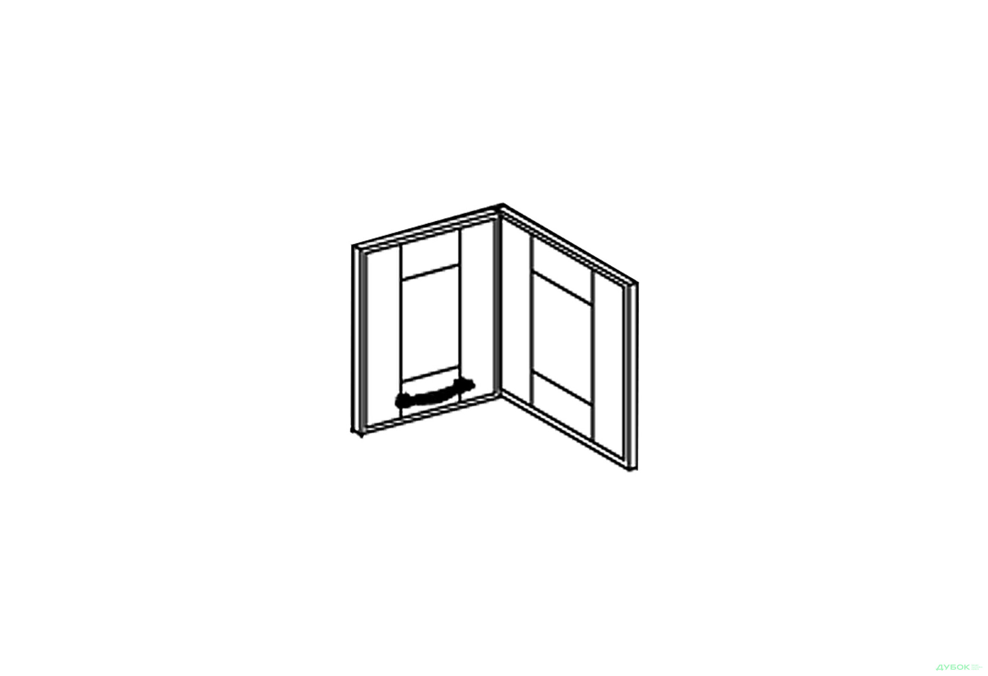 Изображение 1 - Фасад А 90x90 угол прямой (570) Доминика Svit Mebliv