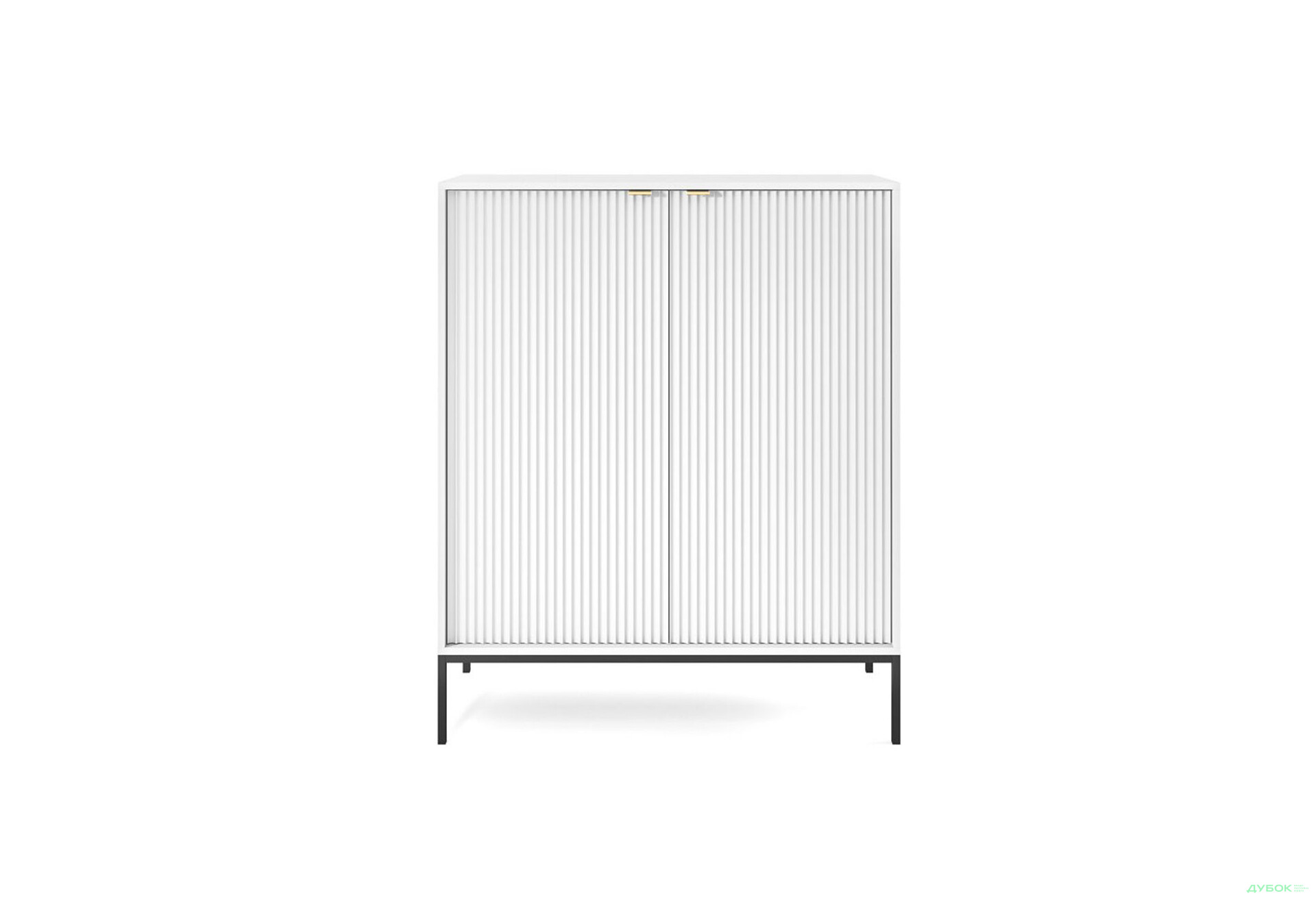 Комод Perfect Home Нова / Nova 2-дверний 104 см, білий, чорні ніжки - Зображення 2 Зображення 2 - Комод Perfect Home Нова / Nova 2-дверний 104 см, білий, чорні ніжки