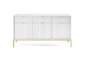 Комод Perfect Home Нова / Nova 3-дверный с 3 ящиками 154 см, белый, золотые ножки - Изображение 2 Изображение 2 - Комод Perfect Home Нова / Nova 3-дверный с 3 ящиками 154 см, белый, золотые ножки