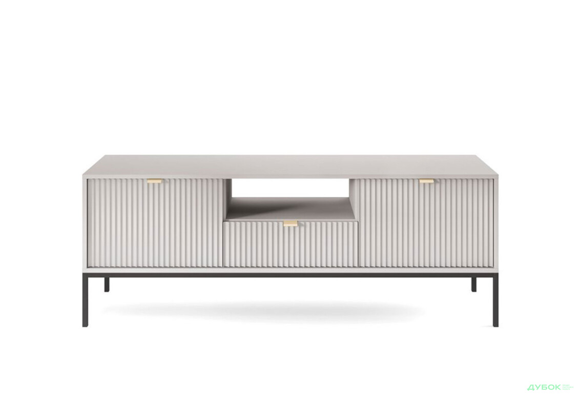 Тумба під ТВ Perfect Home Нова / Nova з 2 дверками, шухлядою та поличкою 154 см, сірий, чорні ніжки - Зображення 2 Зображення 2 - Тумба під ТВ Perfect Home Нова / Nova з 2 дверками, шухлядою та поличкою 154 см, сірий, чорні ніжки