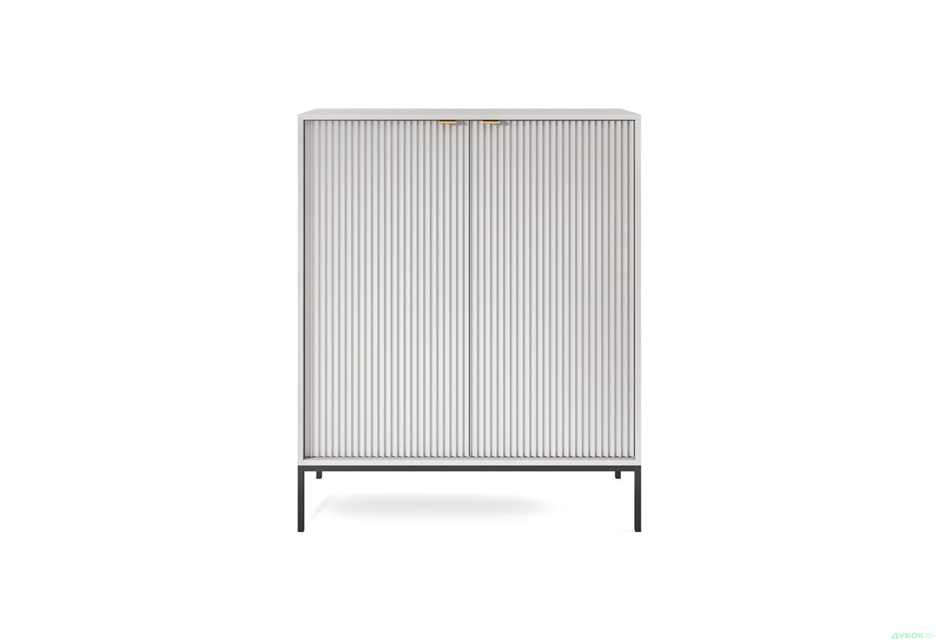 Комод Perfect Home Нова / Nova 2-дверный 104 см, серый, черные ножки - Изображение 3 Изображение 3 - Комод Perfect Home Нова / Nova 2-дверный 104 см, серый, черные ножки