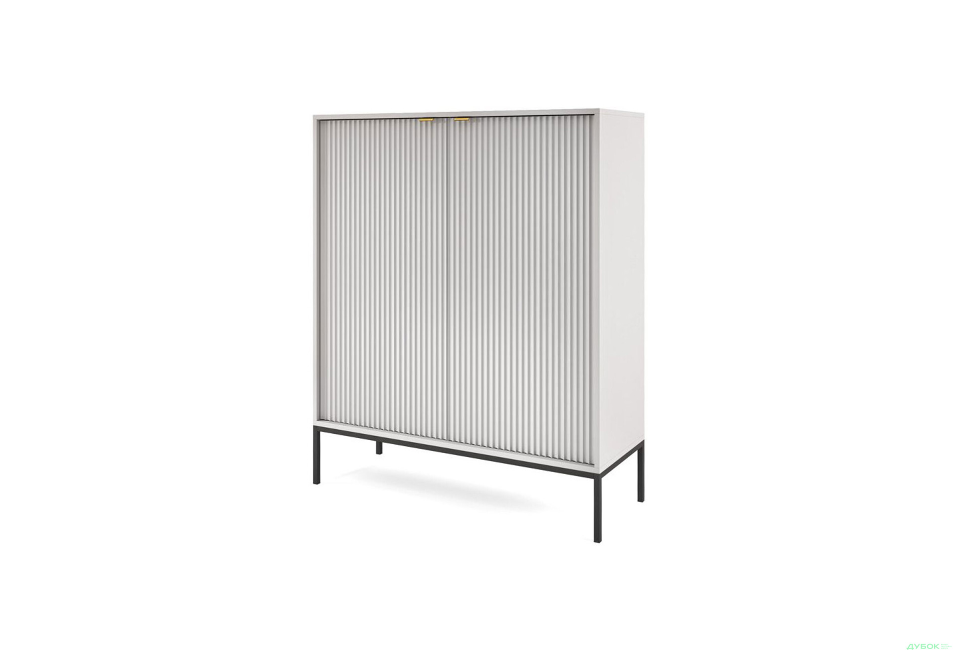 Комод Perfect Home Нова / Nova 2-дверный 104 см, серый, черные ножки - Изображение 1 Изображение 1 - Комод Perfect Home Нова / Nova 2-дверный 104 см, серый, черные ножки