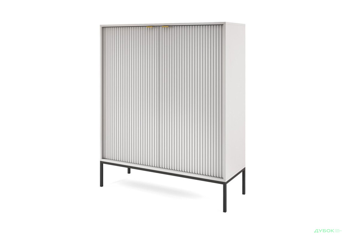 Комод Perfect Home Нова / Nova 2-дверный 104 см, серый, черные ножки - Изображение 1 Изображение 1 - Комод Perfect Home Нова / Nova 2-дверный 104 см, серый, черные ножки