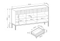 Изображение 3 - Комод Perfect Home Нова / Nova 3-дверный с 3 ящиками 154 см, черный, золотые ножки