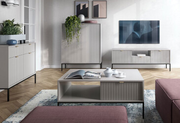 Комплект у вітальню Perfect Home Нова / Nova Сірий, чорні ніжки