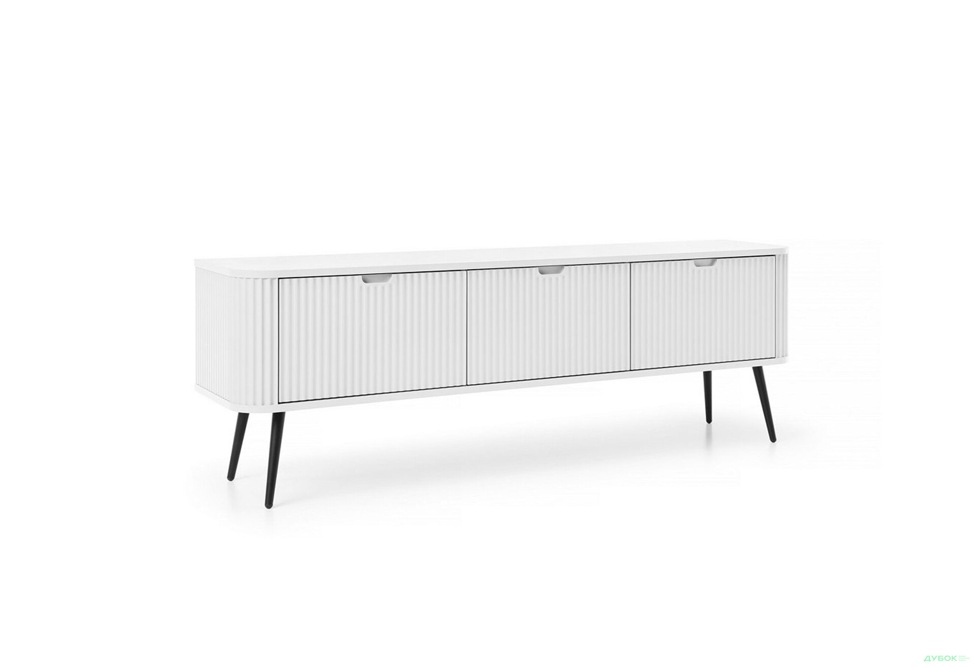 Тумба под ТВ Perfect Home Зова / Zova с 3 дверками 168 см, белый, черные ножки - Изображение 5 Изображение 5 - Тумба под ТВ Perfect Home Зова / Zova с 3 дверками 168 см, белый, черные ножки