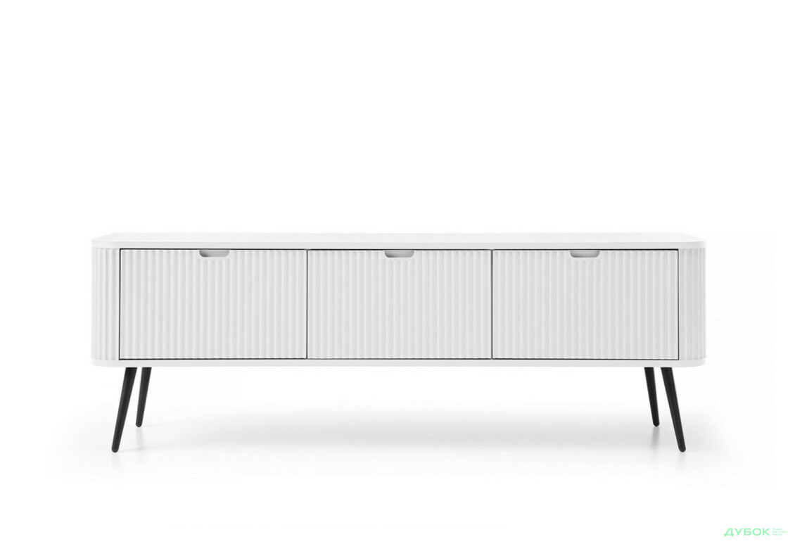 Тумба под ТВ Perfect Home Зова / Zova с 3 дверками 168 см, белый, черные ножки - Изображение 2 Изображение 2 - Тумба под ТВ Perfect Home Зова / Zova с 3 дверками 168 см, белый, черные ножки