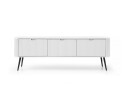 Тумба под ТВ Perfect Home Зова / Zova с 3 дверками 168 см, белый, черные ножки - Изображение 2 Изображение 2 - Тумба под ТВ Perfect Home Зова / Zova с 3 дверками 168 см, белый, черные ножки