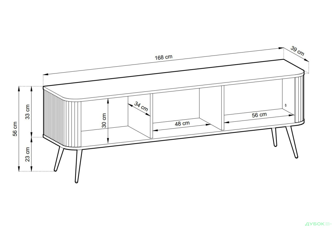 Тумба под ТВ Perfect Home Зова / Zova с 3 дверками 168 см, белый, черные ножки - Изображение 6 Изображение 6 - Тумба под ТВ Perfect Home Зова / Zova с 3 дверками 168 см, белый, черные ножки